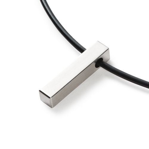 monomania Stab Collier "Pure" Edelstahl Kautschukreif 42 cm NEU