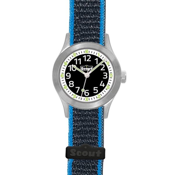 SCOUT Kinder Uhr "COOL BLACK" Edelstahl Ø 32 mm 280311003 NEU