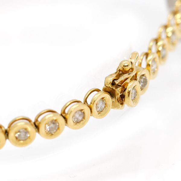 Tennisarmband 750er Gelbgold 43 Diamanten im Brillantschliff 2,00 Ct 19 cm (24943)
