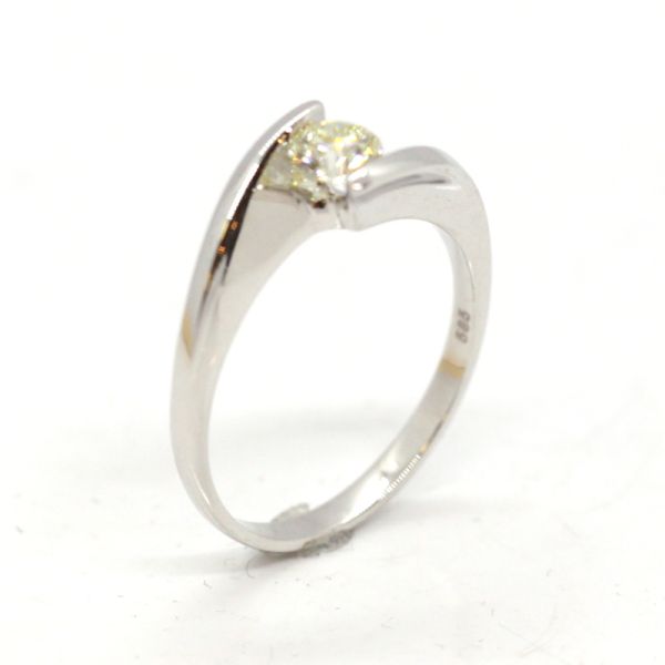 Brillant Spannring 585er Weißgold 0,30 Ct Diamanten im Brillantschliff GR 54 NEU
