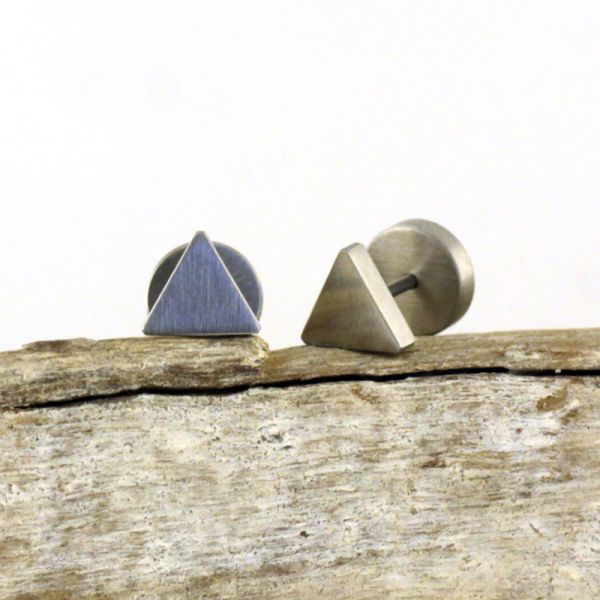 Ohrstecker "KREIS/DREIECK" Edelstahl ST9-123O NEU