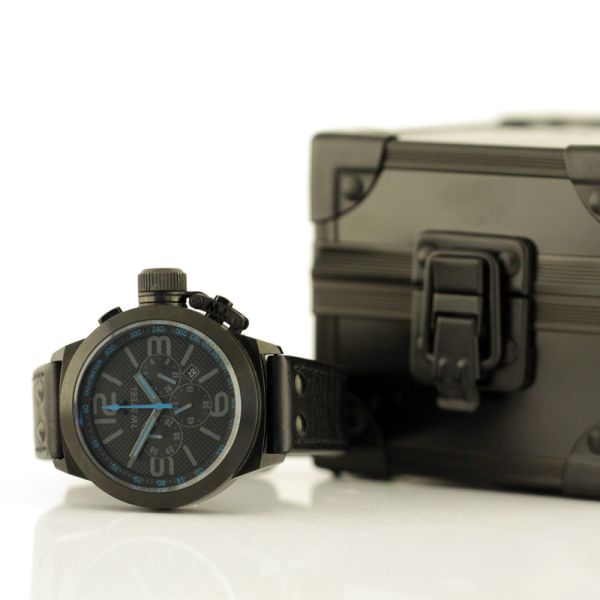 TW STEEL TW904 Canteen Style Chronograph Edelstahl PVD schwarz 45 mm Gebraucht Neuwertig