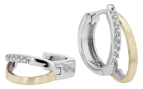 Creolen "Tulipan" 925er Silber vergoldet Bi-Color 5300327-001 NEU