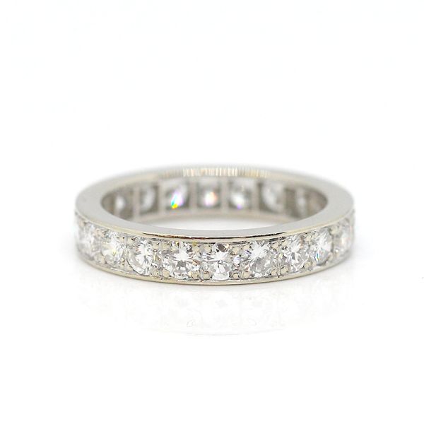 Memoire Ring 750er Weißgold 2,2 Ct Diamanten im Brillantschliff GR 52 (22056)