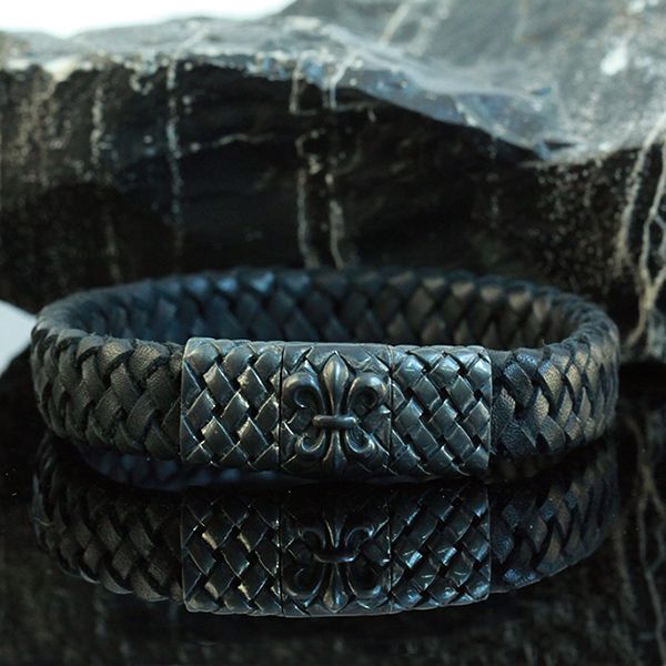 JJJ LA Leder Armband "LILY" 925er Silber Magentverschluß 210 mm