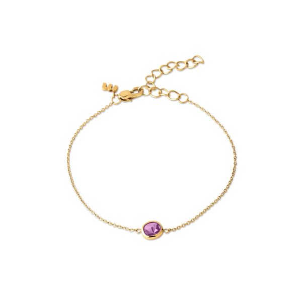 melano Friends Armband "Scarlett" Edelstahl Gold Fuchsia FB26GDCZ012 NEU