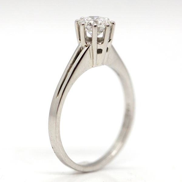 Solitär Diamant Ring 750er Weißgold 0,76 Ct Diamant im Brillantschliff GR 56 (17404)