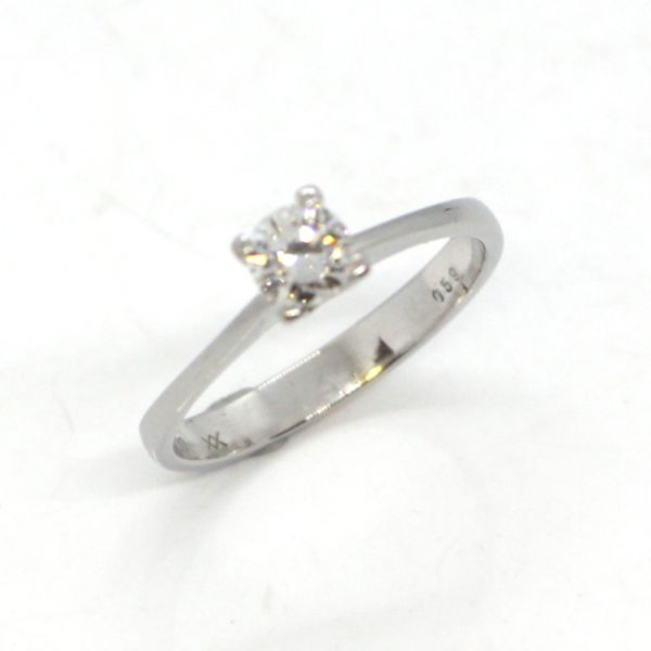Solitär Diamant Ring750er Weißgold 0,59 Ct Diamant im Brillantschliff Pi 2 GR 60 (10840)
