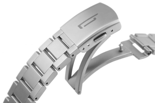 Lilienthal Berlin Metall Armband Gliederarmband Faltschließe silber NEU