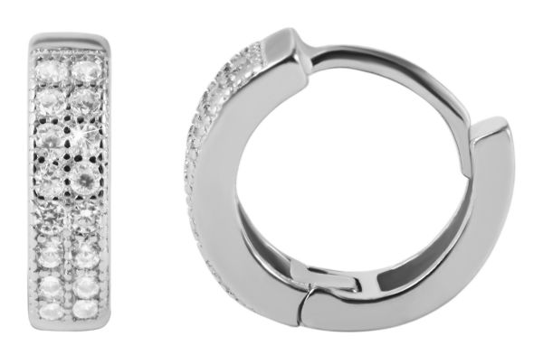 Creolen "Conny" 925er Silber rhodiniert Zirkonia 5300161-001 NEU