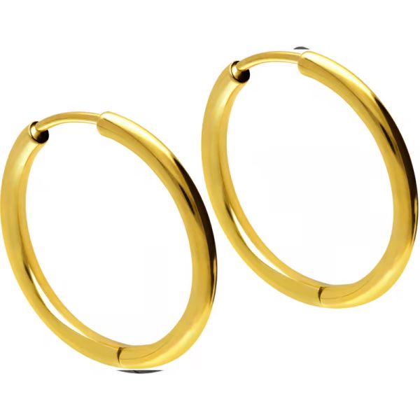 Creolen Chirurgenstahl 316L Gold 2 mm Innendurchmesser 16 mm CSO329-GO NEU