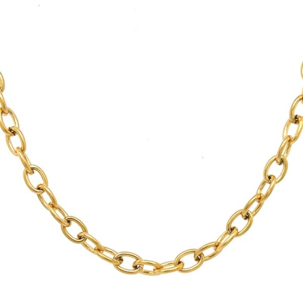 Collier Edelstahl IP vergoldet 50 cm ST-00075C NEU