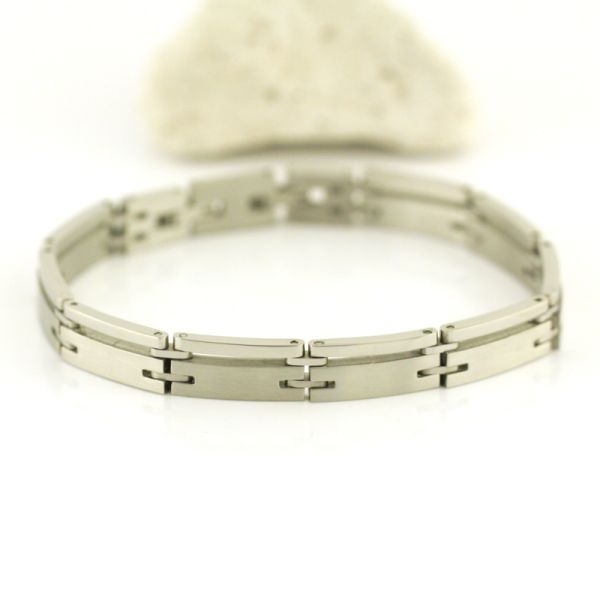 Herren Armband Edelstahl Gliederarmband matt/polliert NEU