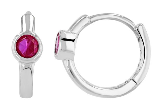 Creolen "Mexine" 925er Silber rhodiniert pinke Zirkonia 5300688-003 NEU