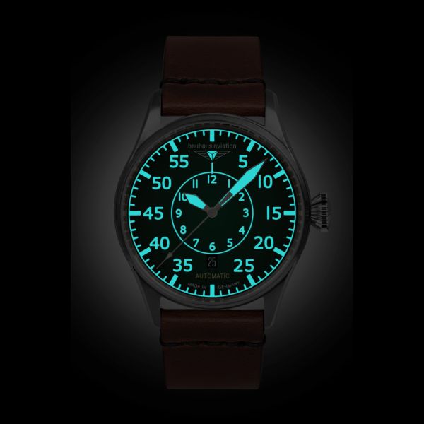 Bauhhaus Aviation "Flight Control" Herren Armbanduhr Automatic SW200 Ref. 2756-4 NEU