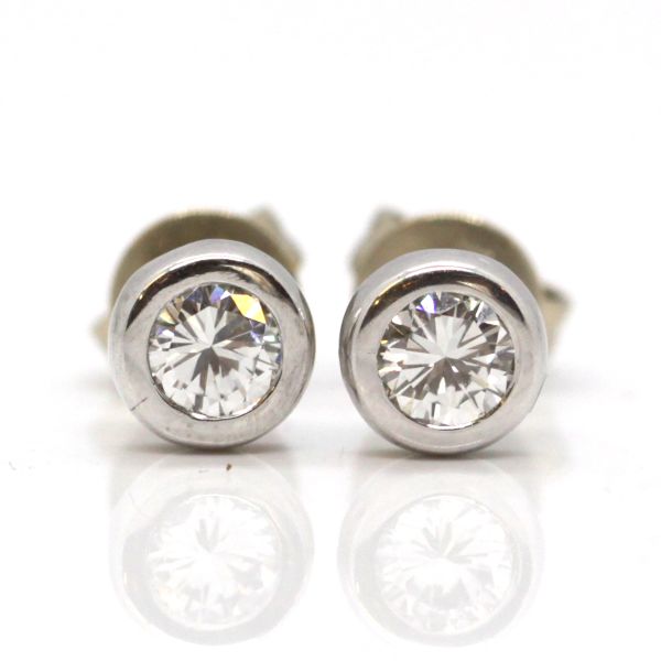 Ohrstecker "SOLITÄR" 585er Weißgold jeweils 0,25 Ct Diamant im Brillantschliff NEU