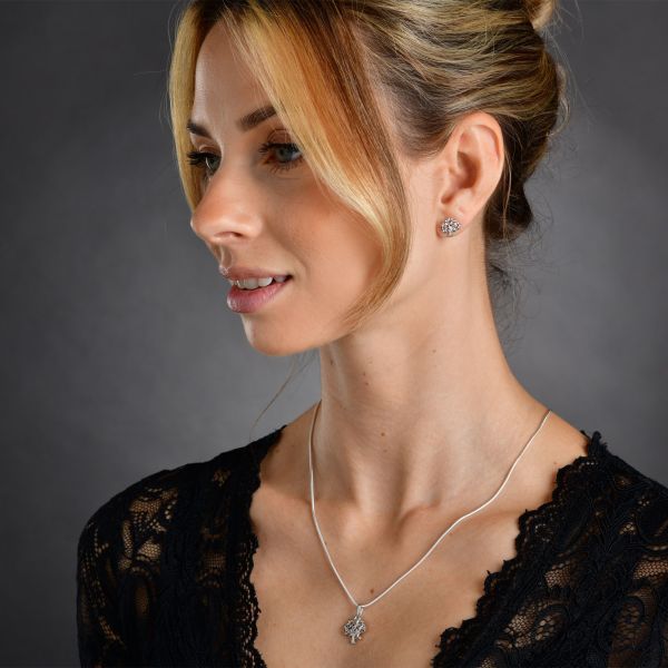 Schmuckset (Anhänger+Ohrstecker)"Thaisa" 925er Silber rhodiniert bunte Zirkonia 5360062-001 NEU