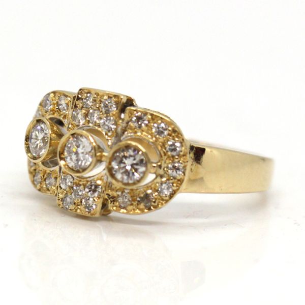 Diamant Ring 585er Gelbgold GR 56 ca. 0,78 Ct Diamanten im Brillantschliff (17825)