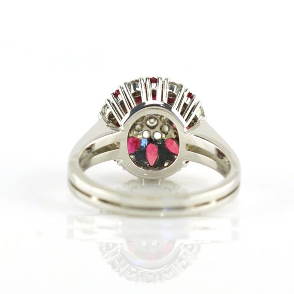 Weißgold Ring 750er mit Brillanten ca. 0,48ct und pinken Saphiren ca. 0,96ct