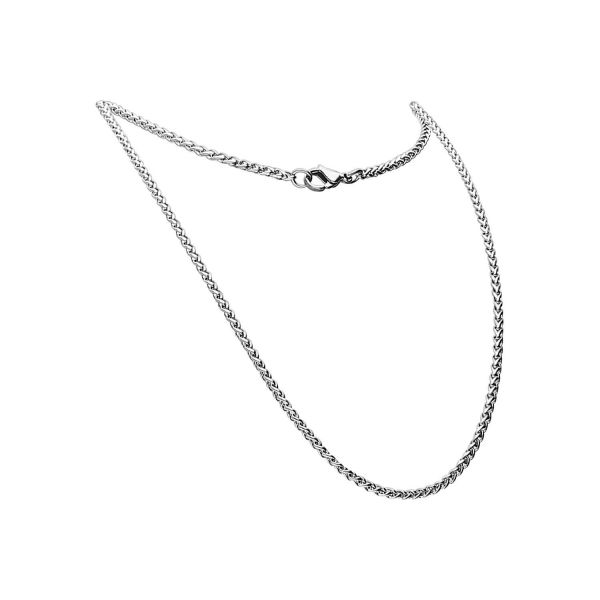 Edelstahl Kette geflochten 4 mm / 60 cm Länge CSH421-4 NEU