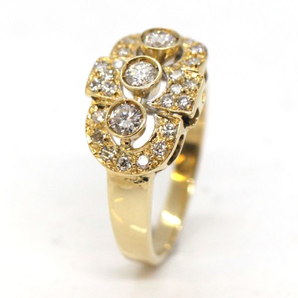 Diamant Ring 585er Gelbgold GR 56 ca. 0,78 Ct Diamanten im Brillantschliff (17825)