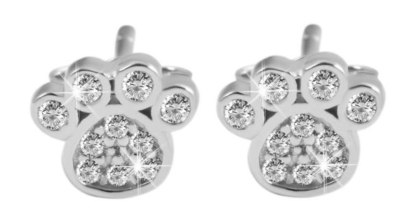 Ohrstecker "Dorina" Hundepfote 925er Silber Zirkonia 5300001-004 NEU