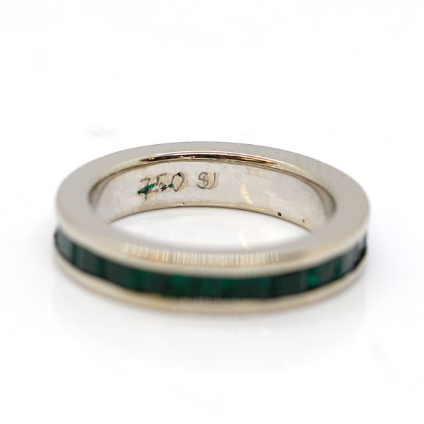 Memoire Ring 750er Weißgold Turmaline im Carreé ca. 3,3 Ct GR 52 (22056)