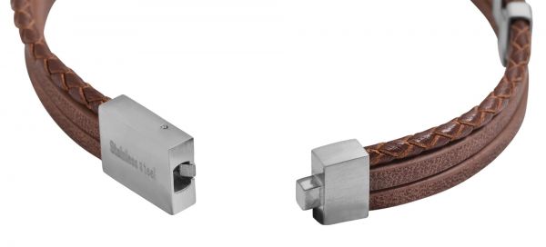 Raptor Lederarmband mit Edelstahlhakenverschluss Länge 21 cm RA50058-001 NEU