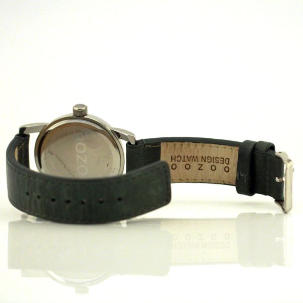 OOZOO Design Damen Armbanduhr 40 mm Gehäuse Graugrün