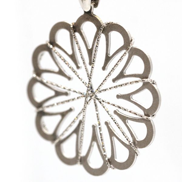 Anhänger "Blume" 925er Silber rhodieniert mit feinem Silberdraht BCL1230 NEU