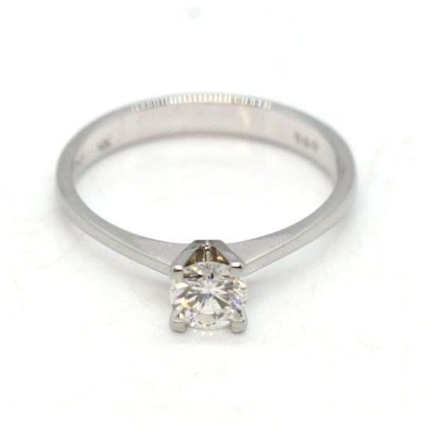 Solitär Diamant Ring750er Weißgold 0,59 Ct Diamant im Brillantschliff Pi 2 GR 60 (10840)