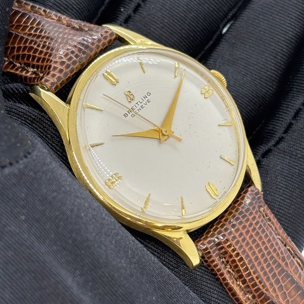 Breitling Vintage 1911 Handaufzug 750er Gelbgold Full Set aus 1969 (27597)