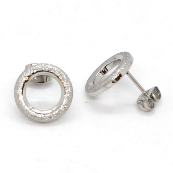 monomania Ohrstecker "AURORA" Edelstahl diamantiert Ø 12 mm NEU