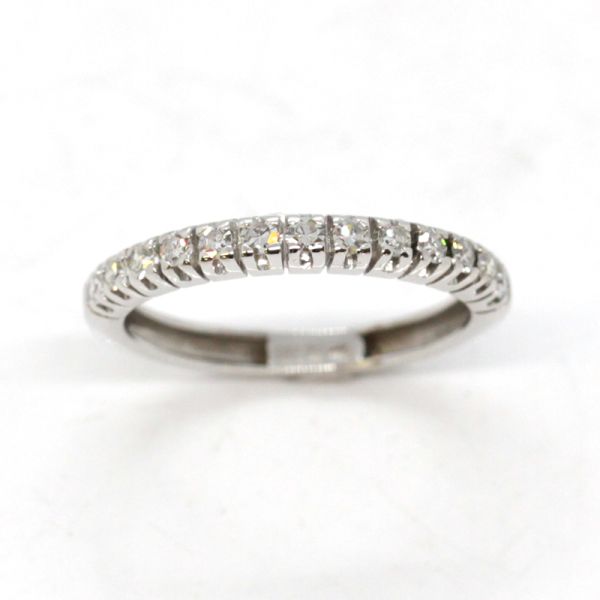 Halbmemoire Ring 585er Weißgold 1,14 ct Diamanten im Brillantschliff GR 60 (14229)