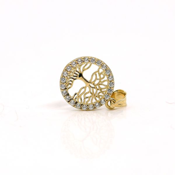 Anhänger filigran "Lebensbaum" 585er Gelbgold mit Zirkonia besetzt