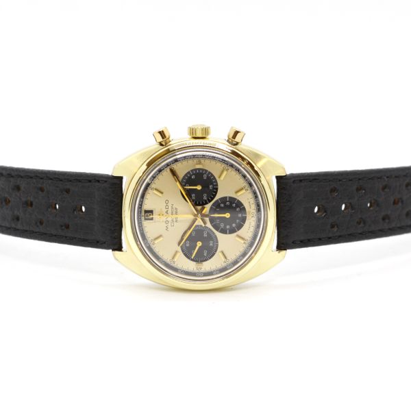 Movado Vintage Chronograph Edelstahl vergoldet (Zenith El Primero) (37526)