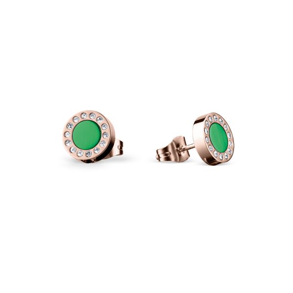 BERING Ohrstecker Arctic Symphony rosé gold glänzend grün 707-355-05 NEU