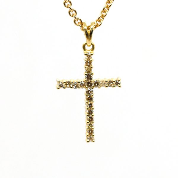 Diamant Kreuz 750er Gelbgold ca. 1,05 Ct Diamanten im Brillantschliff (22035)