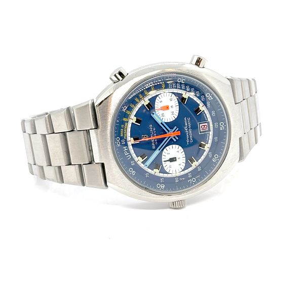 Breitling Vintage TransOcean Chrono Edelstahl Ref. 2119 Caliber-12 Revisioniert (26676)