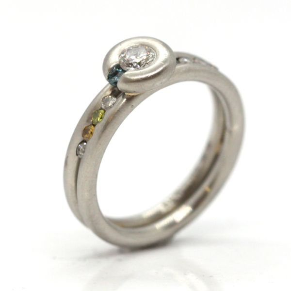 Brillantring 950er Platin 0,45 Ct Diamanten im Brillantschliff GR 53 (13392)