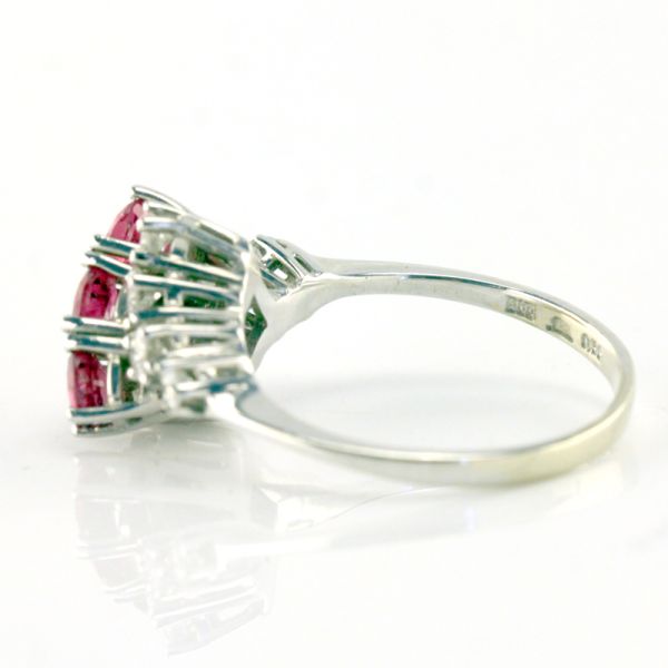 Turmalin Diamant Ring 585er Weißgold GR 54 0,56 Ct Brillanten (4831)