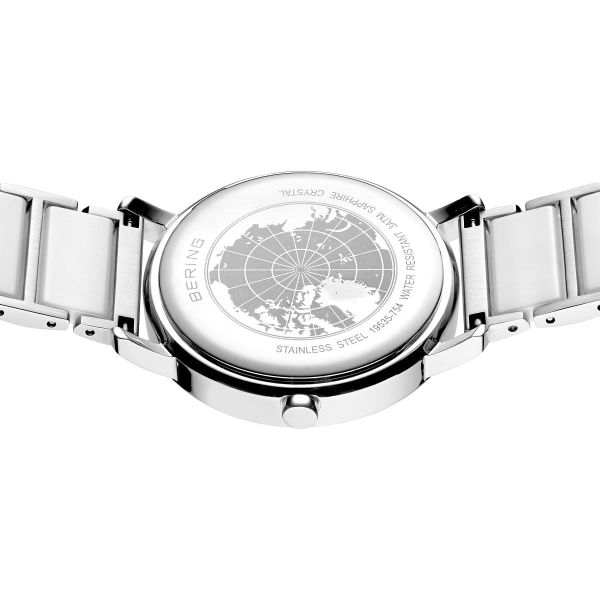 BERING Damen Armbanduhr Solar Silber glänzend 19535-754 NEU