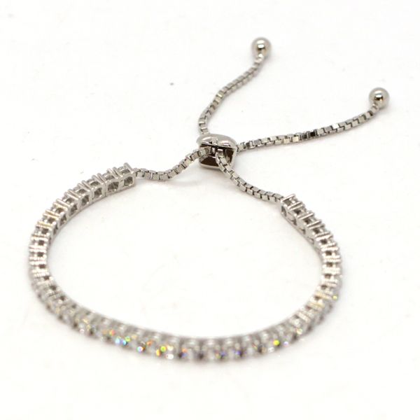 Tennis Armband Zugband "HEART" 925er Silber rhodiniert funkelnde Zirkonia max.23 cm NEU