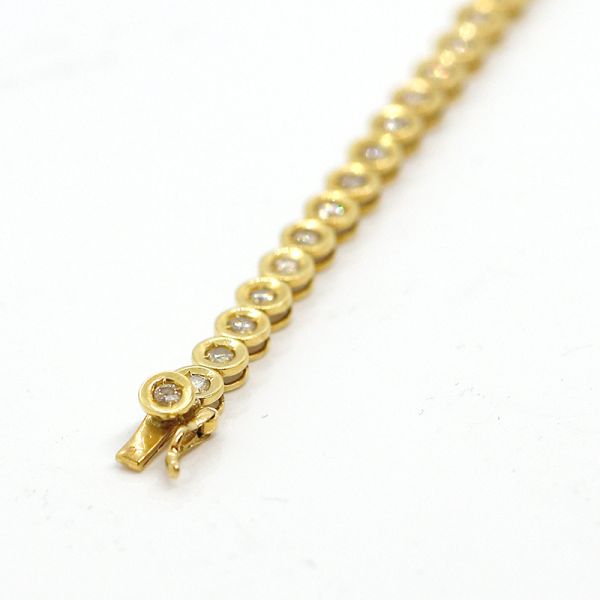 Tennisarmband 750er Gelbgold 43 Diamanten im Brillantschliff 2,00 Ct 19 cm (24943)