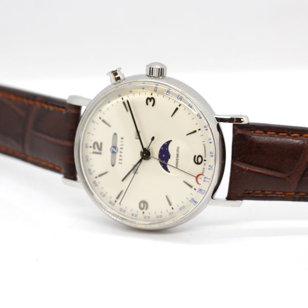 Zeppelin Herren Armbanduhr 8076-5 LZ 129 Hindenburg Mondphase Citizen-Miyota 6P80 NEU