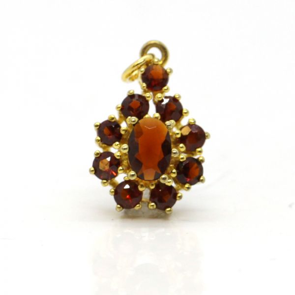 Granat Anhänger in 333er Gelbgold (2920)