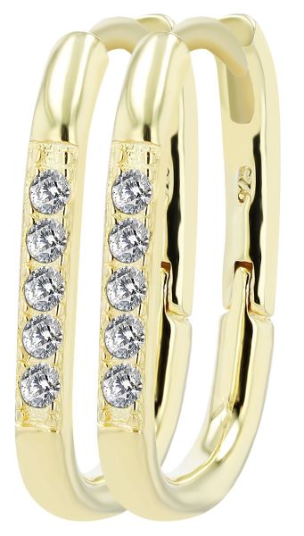 Creolen "Avya" 925er Silber vergoldet Zirkonia 5300452-001 NEU