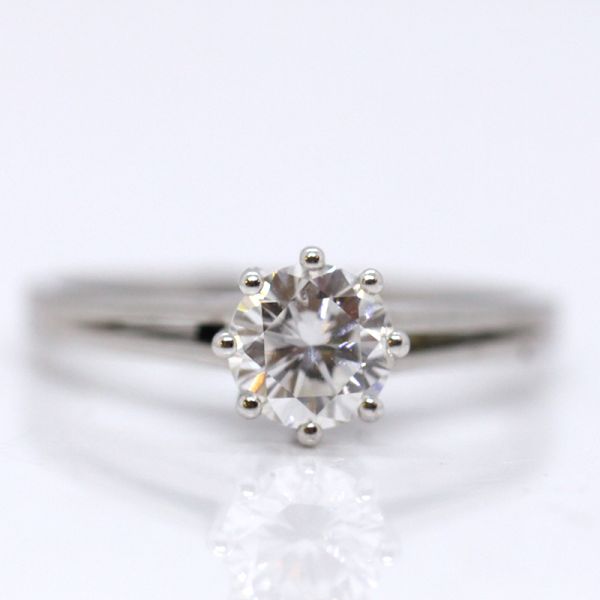 Solitär Diamant Ring 750er Weißgold 0,76 Ct Diamant im Brillantschliff GR 56 (17404)