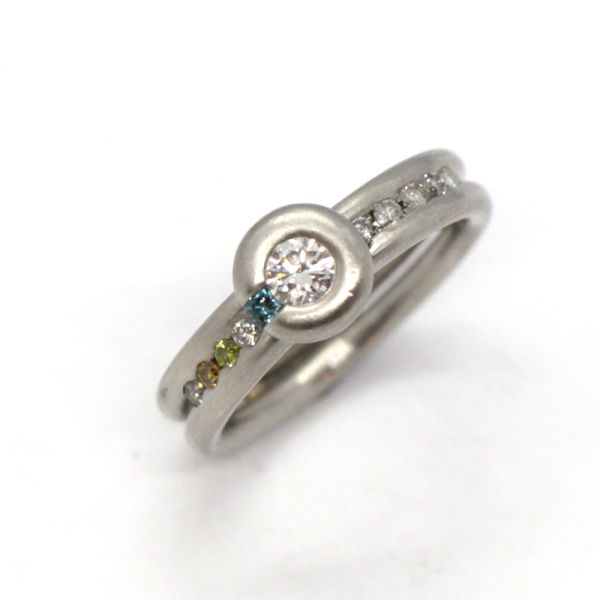 Brillantring 950er Platin 0,45 Ct Diamanten im Brillantschliff GR 53 (13392)