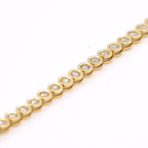 Tennisarmband 750er Gelbgold 43 Diamanten im Brillantschliff 2,00 Ct 19 cm (24943)